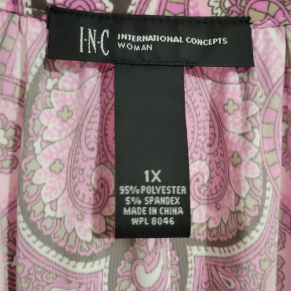 INC blouse with beaded collar size 1x - Picture 3 of 3